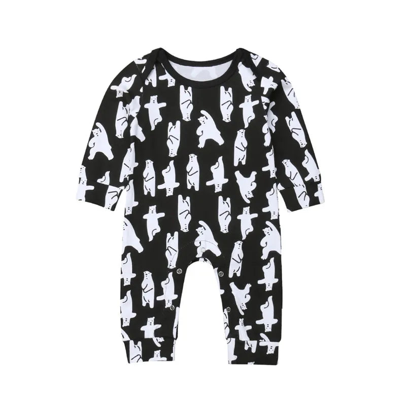 New Casual Family Matching Pyjamas Set Cartoon Bear Kids Sleepwear Nightwear family Christmas Pajamas Outfits