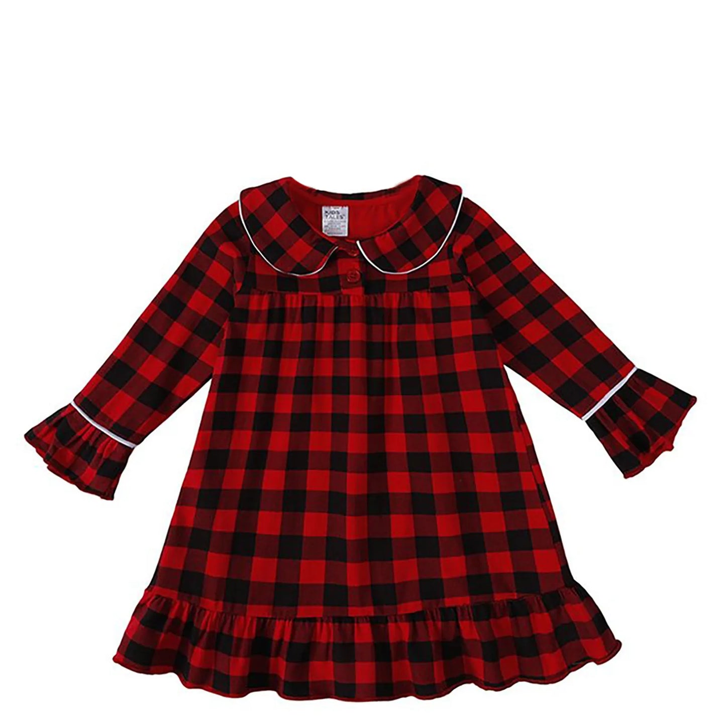 2024 Kids Girls Robes Dress Christmas Costume Red Plaid Family Matching Kids Clothes Children Loungewear Xmas Pyjamas First Gift