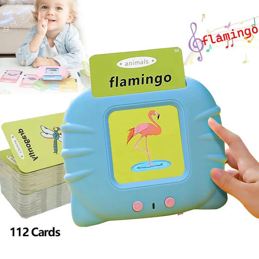 Early Education Flash Card Learning Toys Talking Flashcards for Kids Preschool English Electronic Audio Book Machine Gift