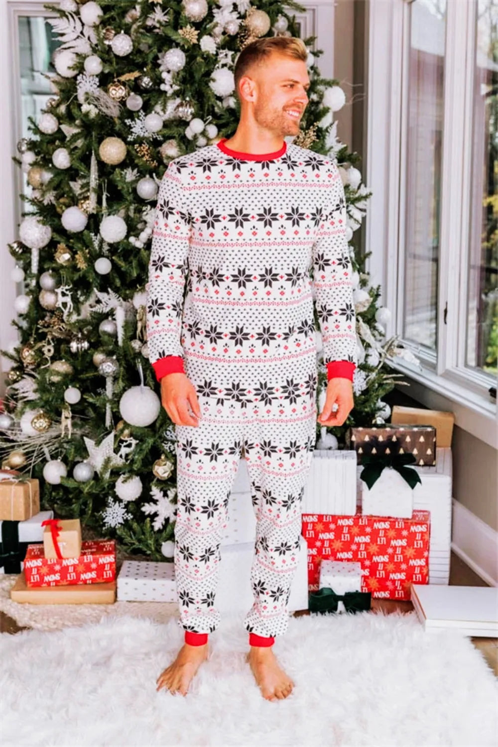 Xmas Mom Daughter Look Retro Print T Shirt + Pants Loungewear Pjs Bodysuit Pyjamas Christmas Pajamas Set Family Matching Outfits