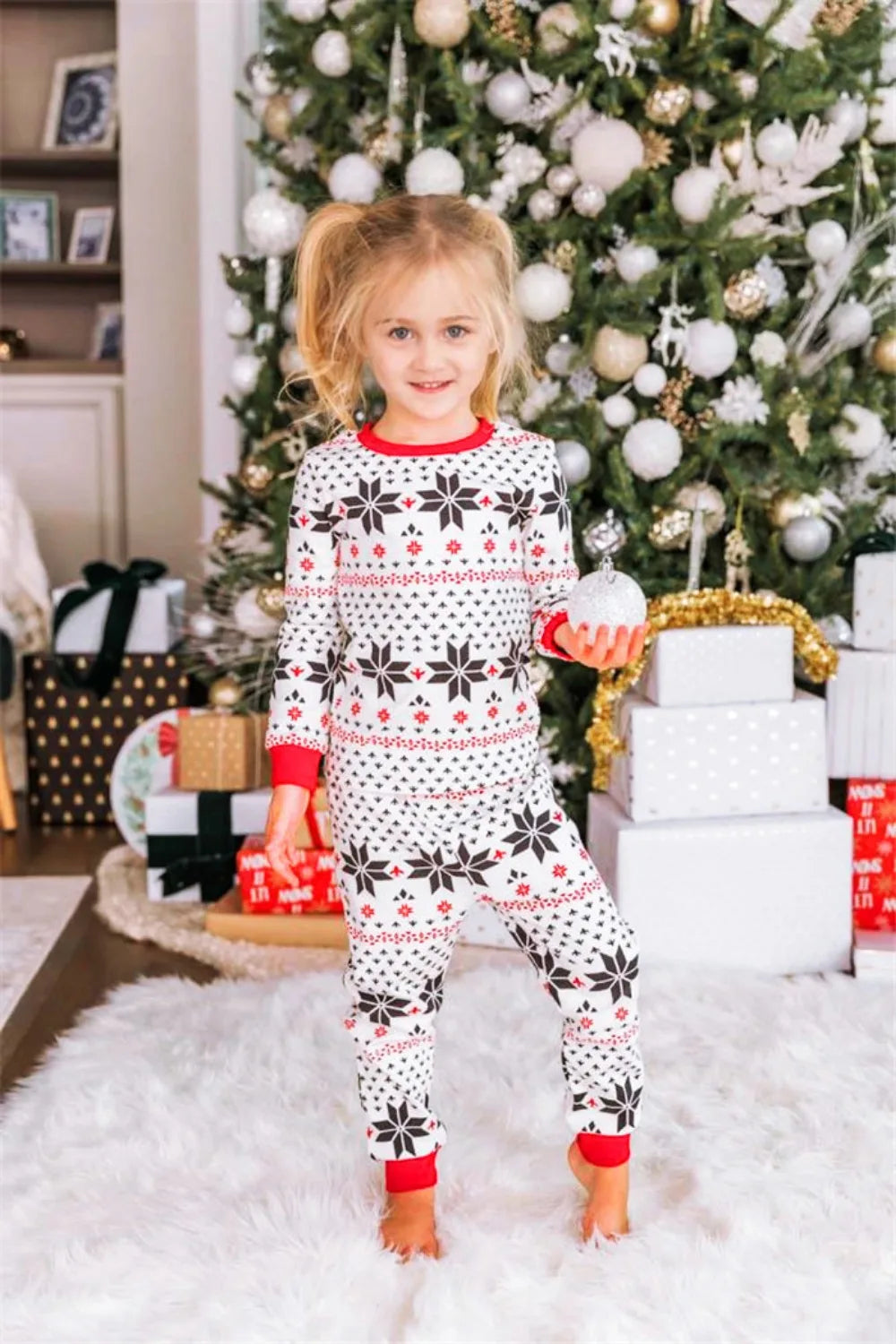 Xmas Mom Daughter Look Retro Print T Shirt + Pants Loungewear Pjs Bodysuit Pyjamas Christmas Pajamas Set Family Matching Outfits