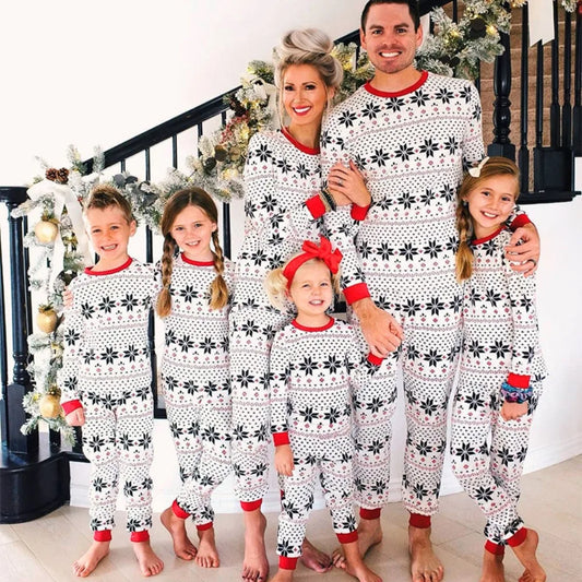 Xmas Mom Daughter Look Retro Print T Shirt + Pants Loungewear Pjs Bodysuit Pyjamas Christmas Pajamas Set Family Matching Outfits